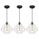 Decoração Sofisticada: Kit 3 Peças Pendente Diamante Cromado Grande