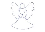 Decoração suspensa com silhueta de anjo LED para celebrações: 33 cm