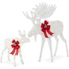 Decoración Navideña para Jardín Familia de Alces con 170 Luces LED Decoración Navideña para Jardín Familia de Alces con 170 Luces LED