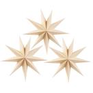 Decoraciones de Estrella Colgantes de Papel Kiddale 30 cm Beige 3 Piezas