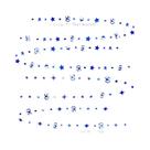 Decorações Azuis Para O 50º Aniversário, Número 50, Guirlanda De Estrelas Brilhantes, Suprimentos