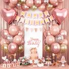 Decorações de aniversário Adorely Rose Gold para meninas e mulheres