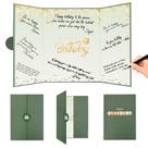 Decorações de aniversário Crenics Green and Gold Signature Book