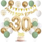 Decorações de aniversário Jobkoo 30th para mulheres e homens com balões