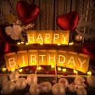 Decorações de aniversário Peledic Light up Letters com balões