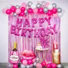 Decorações de aniversário saratimtou Hot Pink para mulheres Decorações de aniversário saratimtou Hot Pink para mulheres