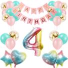 Decorações de aniversário SEDECIDE 4º aniversário para meninas