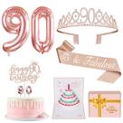 Decorações de aniversário YeohJoy 90º aniversário para mulheres