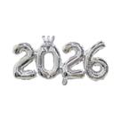Decorações De Balões De Ar Em Formato De Coroa E Números De Folha Para O Ano Novo 2026 E Natal