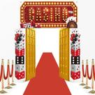 Decorações de banner de festa Peryiter Casino Night Entryway 4 unidades