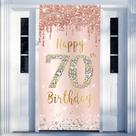 Decorações de banner de porta Excelloon 70º aniversário para mulheres