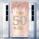 Decorações de banner de porta Excelloon Happy 50th Birthday Women