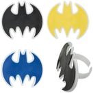 Decorações de bolo DecoPac Batman Dark Knight Rings, pacote com 24