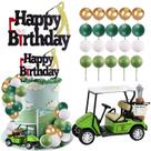 Decorações de bolo MEMOVAN Golf Birthday com tampa de carrinho de golfe