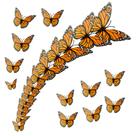 Decorações de borboletas Respleiej Monarch 24 peças de PVC para Halloween
