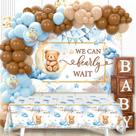 Decorações de chá de bebê DataMoon We Can Bearly Wait 103 unidades