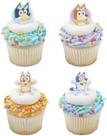 Decorações de cupcake DecoPac Bluey So Much Fun Rings, pacote com 72