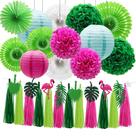 Decorações de festa ADLKGG Tropical Flamingo Palm Leaf Theme