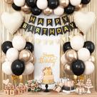 Decorações de festa: Adoravelmente, ouro preto, aniversário, mulheres, homens