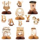 Decorações de festa ANGOLIO Coffee Baby Shower Honeycomb 12 unidades