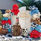 Decorações de festa, balões, kit Arch Garland, 158 unidades com tema de vaca