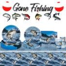 Decorações de festa Baolaiballoon Gone Fishing para 20 pessoas