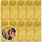 Decorações de festa BOMSI Gold Fringe Curtain Backdrop x10 Decorações de festa BOMSI Gold Fringe Curtain Backdrop x10