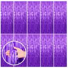 Decorações de festa BOMSI Purple Backdrop Tinsel Streamers x10 Decorações de festa BOMSI Purple Backdrop Tinsel Streamers x10