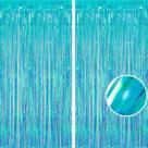 Decorações de festa BRAVESHINE Iridescent Foil Fringe Backdrop