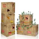 Decorações de festa, caixas temáticas de dinossauros Bucherry, 30 cm, 6 unidades Decorações de festa, caixas temáticas de dinossauros Bucherry, 30 cm, 6 unidades