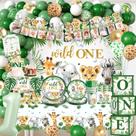 Decorações de festa Cocomigo Wild One Birthday Boy serve 20