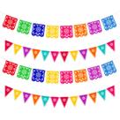 Decorações de festa com banners mexicanos de papel picado de 4 peças