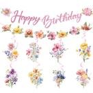 Decorações de festa de aniversário Luvsweets Wildflower 10 unidades