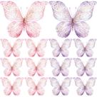 Decorações de festa de borboletas Wesiti 18 peças rosa roxo