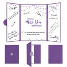 Decorações de festa de despedida Holkcog We Will Miss You Purple