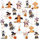 Decorações de festa de Halloween para cães Dog Ghost Hanging Swirl Teto Decoração para festa de Halloween para animais de estimação, decoração pendurada em cachorros Ghost para utensílios domésticos