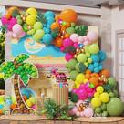 Decorações de festa EASUTE Tropical Balloon Arch Kit 145 unidades