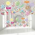 Decorações de festa Faccito Candyland Hanging Swirls x36