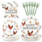 Decorações de festa: frango grego: aniversário para 24 pessoas