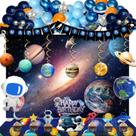 Decorações de festa Hombae Space Birthday Outer Galaxy Blue