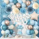 Decorações de festa Jobkoo Blue Birthday para mulheres, homens, meninos e meninas