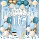 Decorações de festa KISPATTI Sweet 16 Light Blue para meninas e meninos
