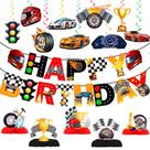 Decorações de festa LARRAZABAL Race Car Suprimentos para festas de aniversário