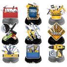 Decorações de festa LFCFDX 9 peças Tools Honeycomb Centerpieces
