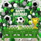 Decorações de festa Miucat Soccer Birthday 122 unidades para meninos e homens