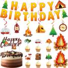 Decorações de festa Nezyo Camping Birthday 52 unidades Happy Camper