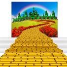 Decorações de festa Outus Runner Brick Castle Backdrop