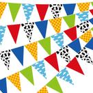Decorações de festa Pasimy Cartoon Birthday Blue Sky Cow Print