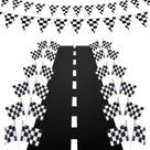 Decorações de festa Racetrack Floor Runner Race Cars Road Mat