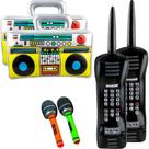 Decorações de festa, rádio inflável Trounistro, Boombox, pacote com 6